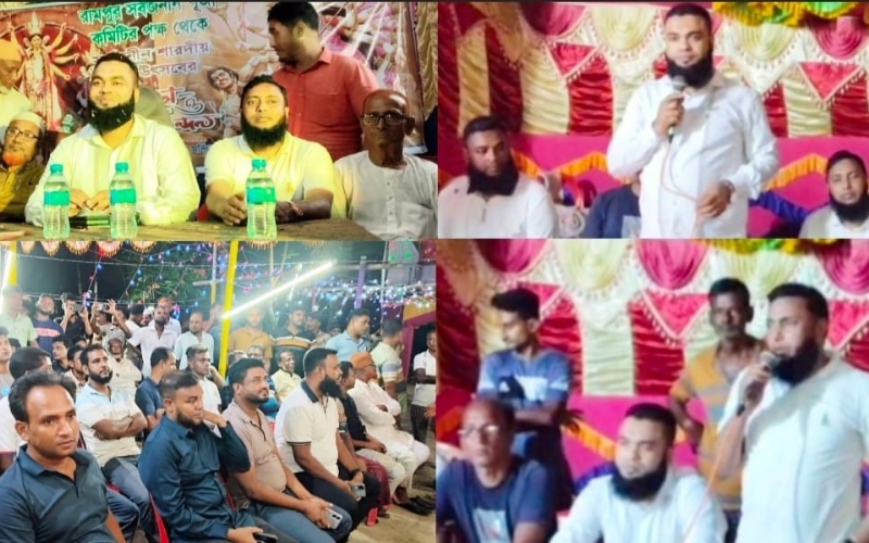 শার্শার উলাশী ইউনিয়নে সব পূজা মণ্ডপে আর্থিক সহায়তা দিলেন যুবদল নেতা শহীদুল ইসলাম শহীদ